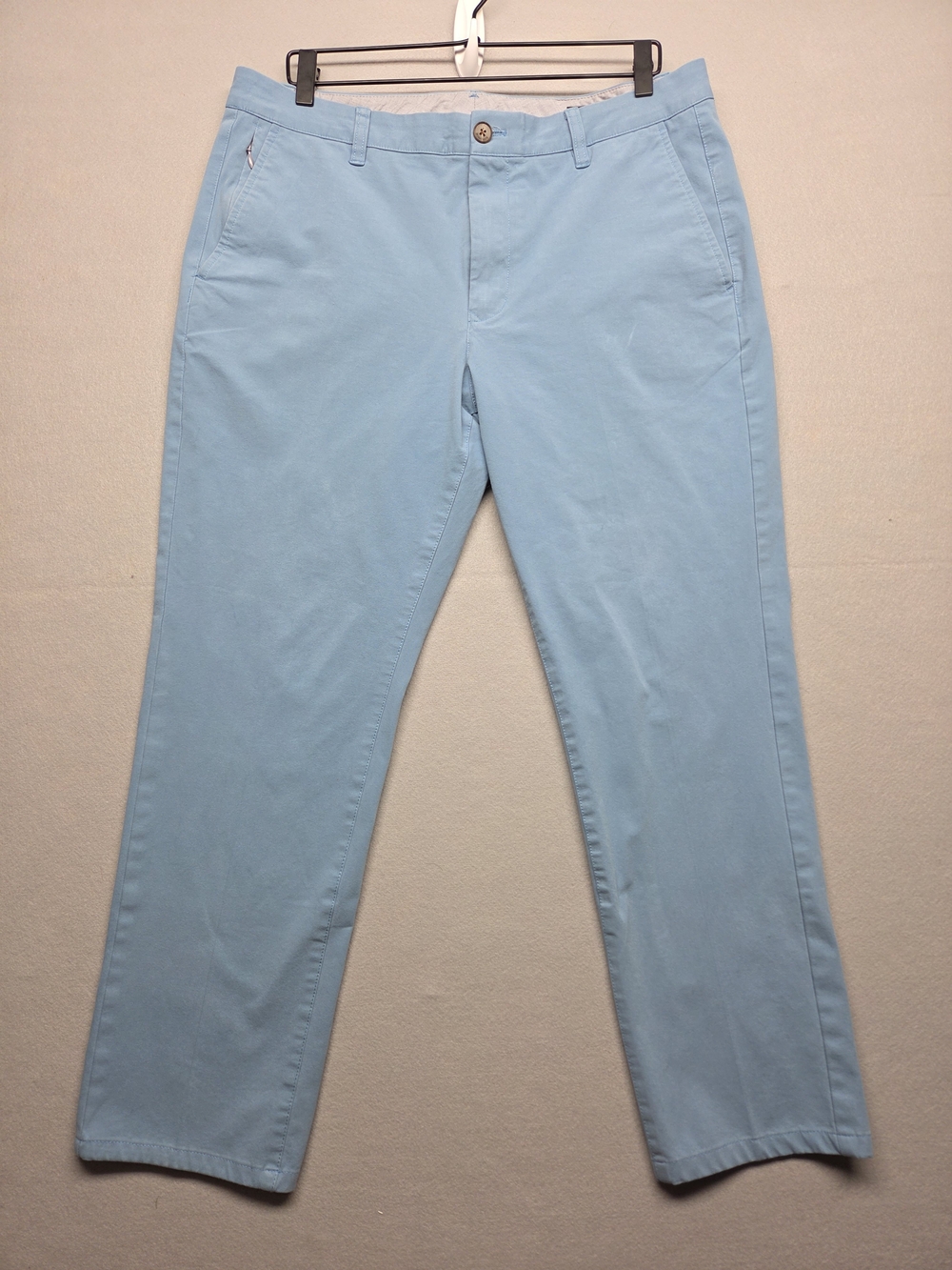 Bonobos Stretch Washed Chinos Pants Men's 35x32 Light Blue Slim Fit Pockets